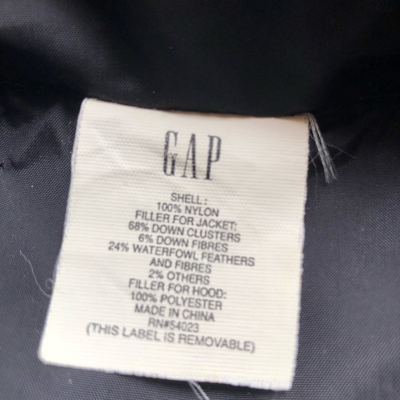 Gap Black Nylon Down Fill Quilted Puffer Jacket Warm Winter Coat Men’s Size L - Picture 3 of 16